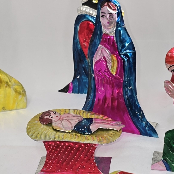 10pc Vintage Punched Tin Nativity *as is* - Picture 2 of 5